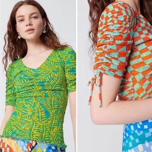 NWT Diane Von Furtsenburg Reversible top size M